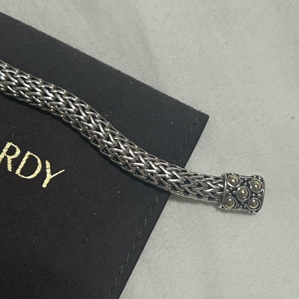 John Hardy Dot Sterling Silver & 18K Yellow Gold Bracelet - Picture 4 of 7